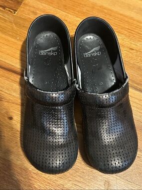 Dansko women’s Brown Sequin Slip-On Clogs